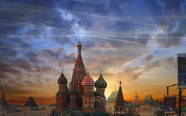 Large building clock tower sunset free wallpaper - medium preview image