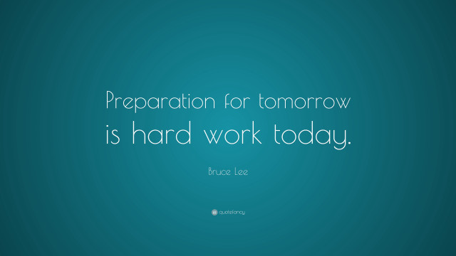 Preparation tomorrow hardwork today blue free wallpaper - medium preview image