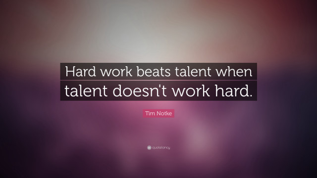 Hard work beats talent tim free wallpaper - medium preview image