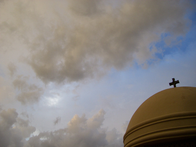 Cross building cloudy sky dome free wallpaper - medium preview image