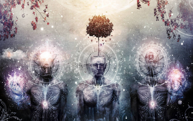 People tree lightbulb group faces free wallpaper - medium preview image