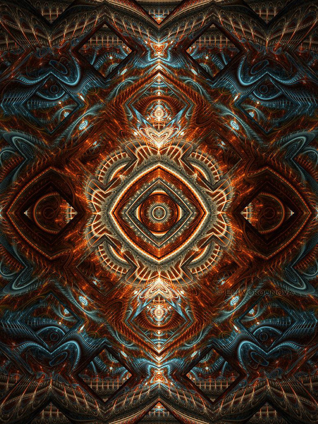 Colorful intricate flower square pattern free wallpaper - medium preview image