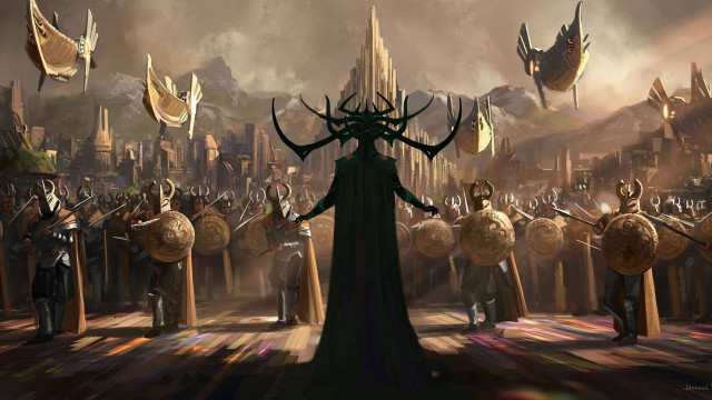 Man crowd shields armor painting free wallpaper - medium preview image