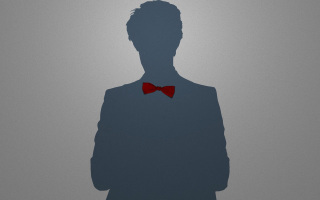 Man red bow tie shadows free wallpaper - medium preview image