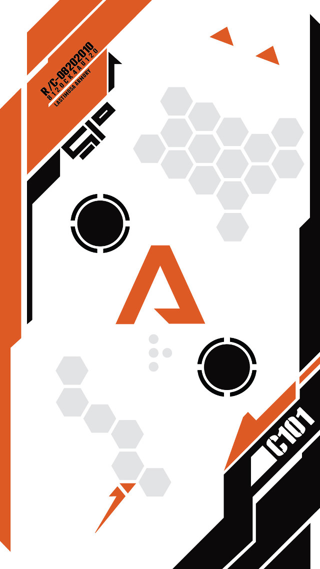 Geometric poster black orange design free wallpaper - medium preview image