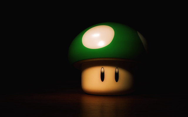 Mushroom light table darkroom blackbackground free wallpaper - medium preview image