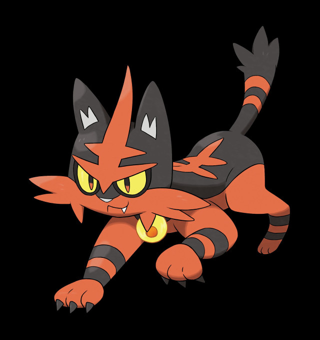 Cartoon cat yellow eyes flying free wallpaper - medium preview image
