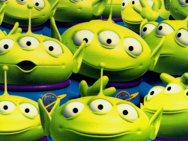 Green cupcakes eyes antennae rows free wallpaper - medium preview image