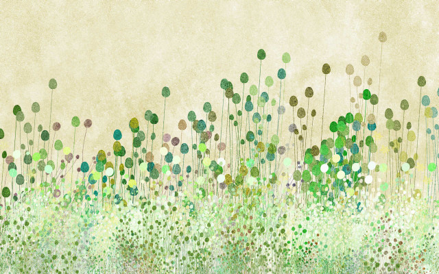 Field grass dots clouds abstract free wallpaper - medium preview image
