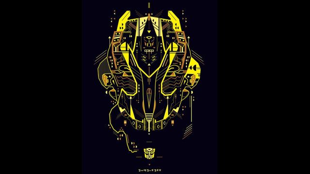 Yellow black poster black background #2 free wallpaper - medium preview image