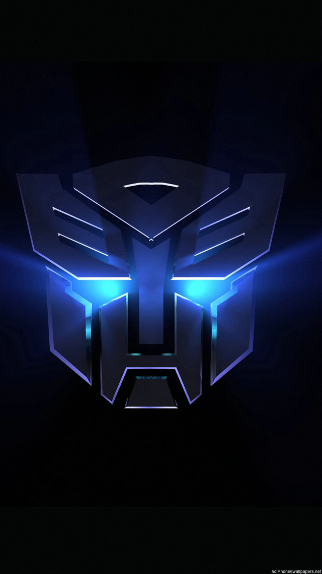 Stylized robot face blue lights free wallpaper - medium preview image