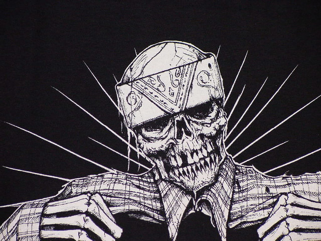 Skeleton crown knife black background free wallpaper - medium preview image