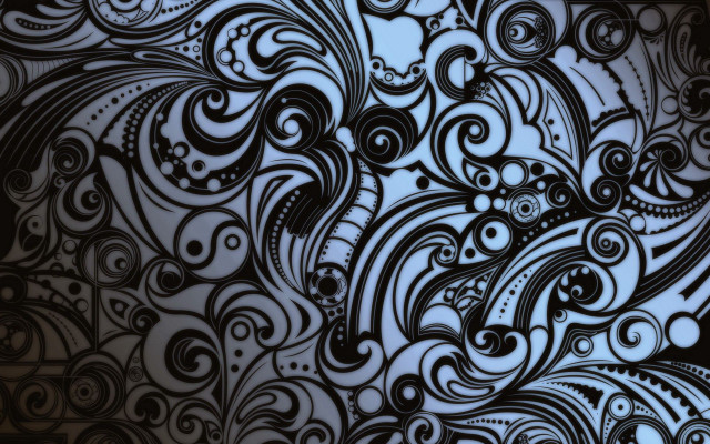 Black white abstract design swirls free wallpaper - medium preview image