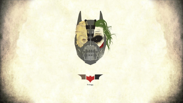 Batman mask green hair red free wallpaper - medium preview image