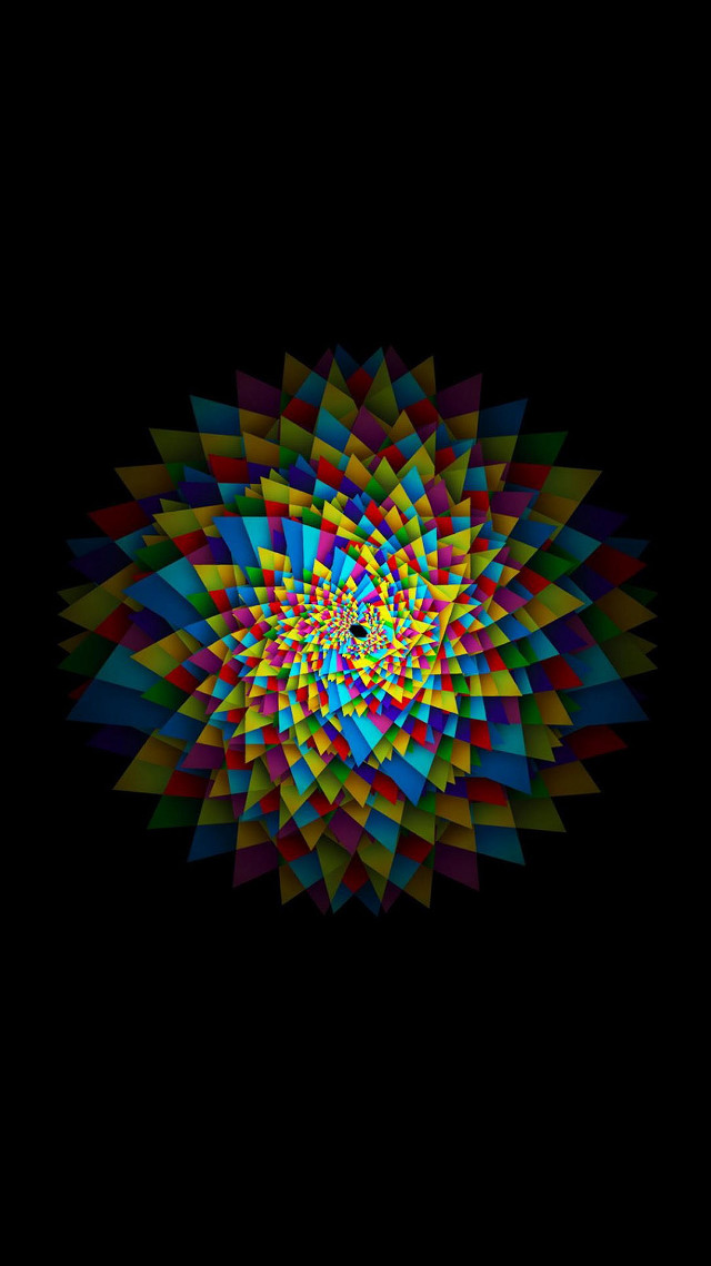Colorful flower black background white #4 free wallpaper - medium preview image