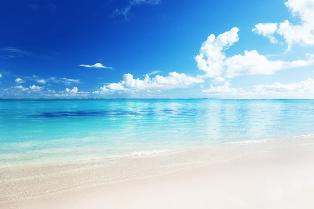 Beach blue sky clouds ocean #4 free wallpaper - medium preview image