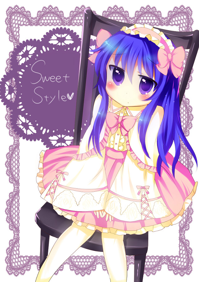 Girl purple dress pink bow free wallpaper - medium preview image