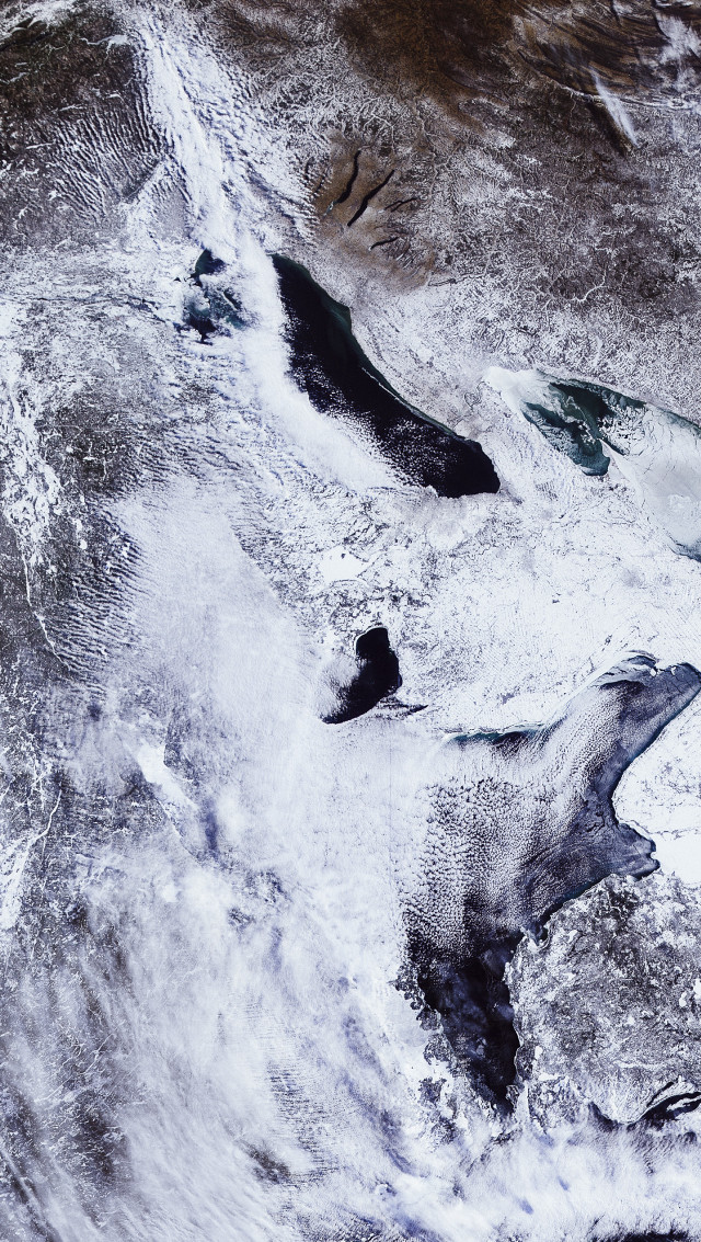 Satellite snow ocean bird black free wallpaper - medium preview image