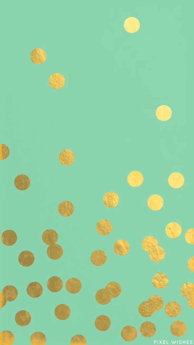 Green gold sky dots minimalist free wallpaper - medium preview image