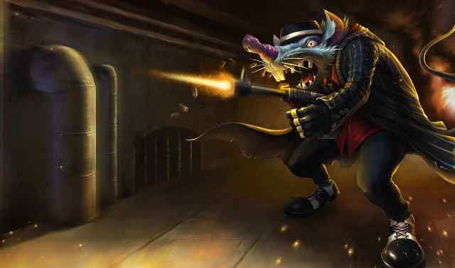 Cartoon character holding gun demon free wallpaper - medium preview image
