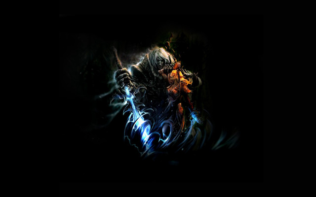 Demon sword glowing lightning dark free wallpaper - medium preview image