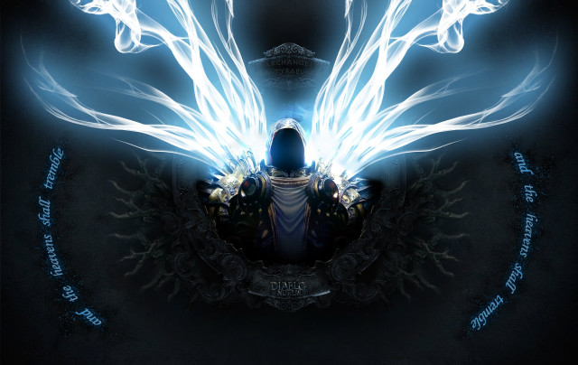 Person with wings and halo free wallpaper - medium preview image