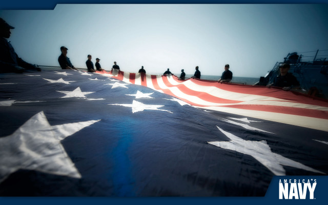 People american flag ship group free wallpaper - medium preview image