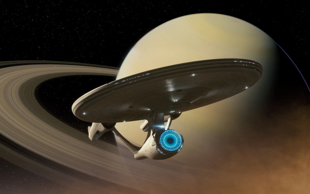 Space station saturn like object free wallpaper - medium preview image