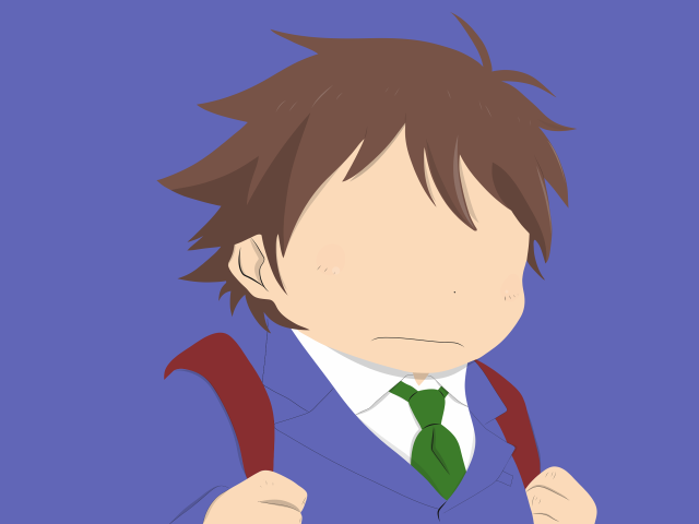 Cartoon man backpack tie shoulder free wallpaper - medium preview image