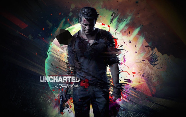 Man holding gun colorful background free wallpaper for desktop - medium preview image
