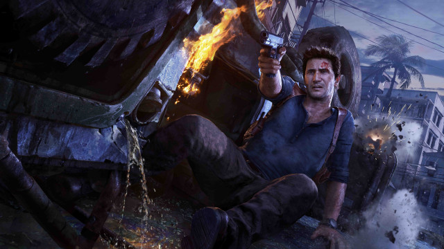 Man holding gun dirty city free wallpaper - medium preview image