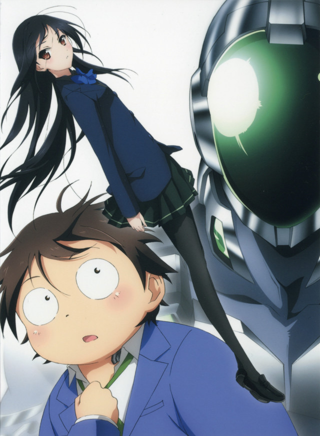 Man woman robot head green free wallpaper - medium preview image