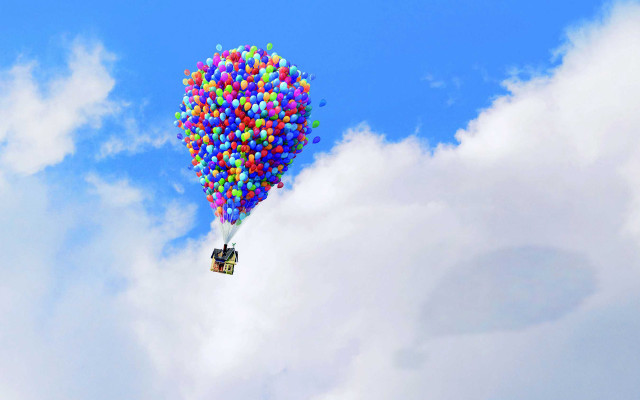 Balloons floating in the sky free wallpaper - medium preview image
