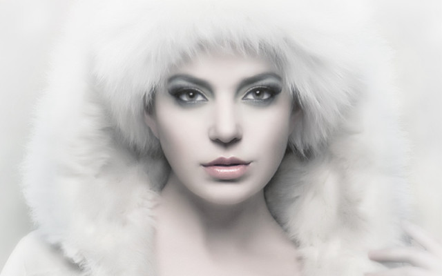 Woman fur hat white fur free wallpaper - medium preview image