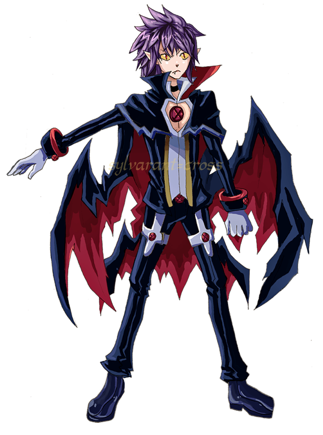 Purple hair black outfit red free wallpaper - medium preview image