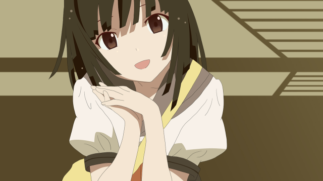 Girl longhair white shirt anime free wallpaper - medium preview image