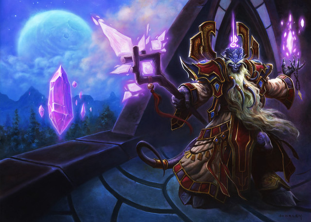 Wizard holding sword cross painting free wallpaper - medium preview image