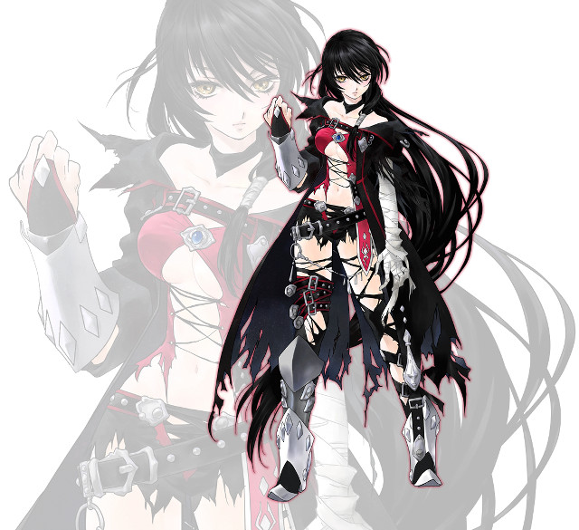 Woman black red gun vanitas free wallpaper - medium preview image