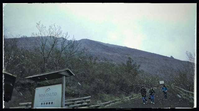 Couple walking dirt road mountain free wallpaper - medium preview image