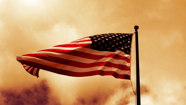 Flag flying cloudy sky sunbeam #2 free wallpaper - medium preview image