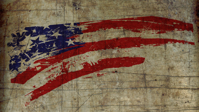 Grungy american flag red white free wallpaper - medium preview image