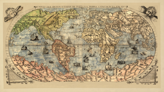 World map with countries names free wallpaper - medium preview image