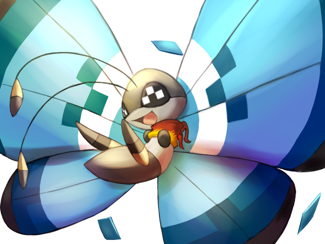 Cartoon character flying butterfly back free wallpaper - medium preview image