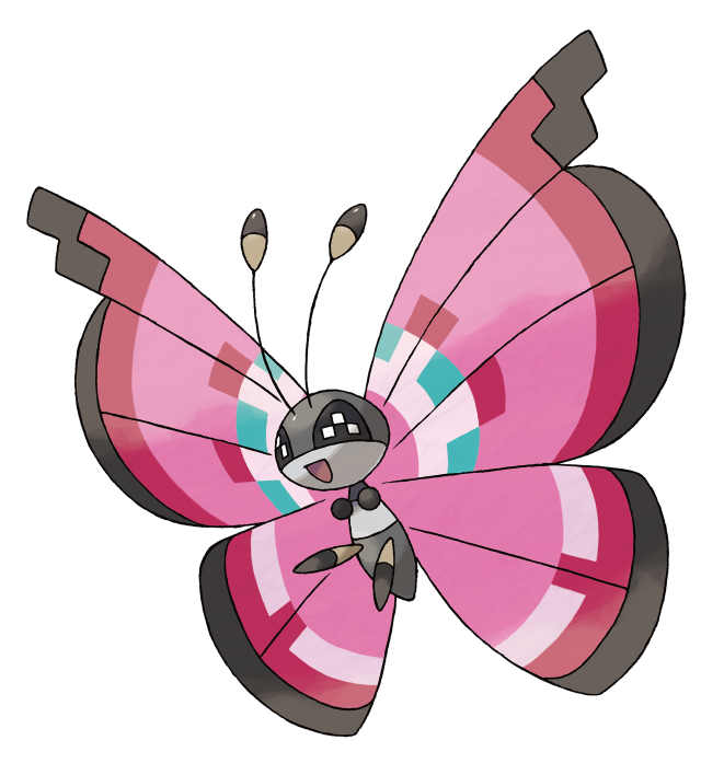 Pink butterfly black white face #2 free wallpaper - medium preview image
