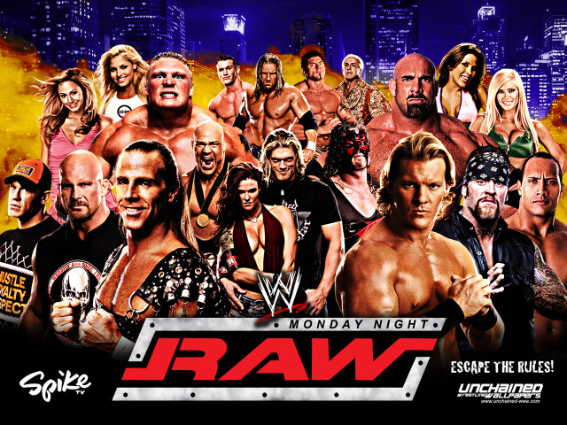 Wrestlers city skyline raw monday free wallpaper - medium preview image