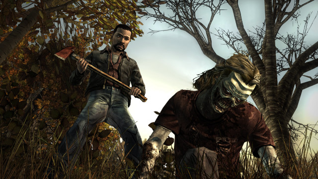 Man bloody face forest large free wallpaper - medium preview image