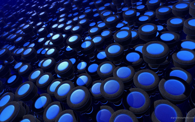 Blue round objects room blue free wallpaper - medium preview image