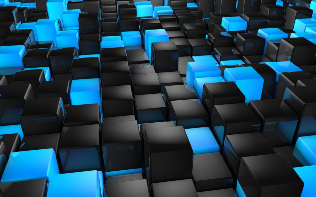 Blue black squares group black free wallpaper - medium preview image