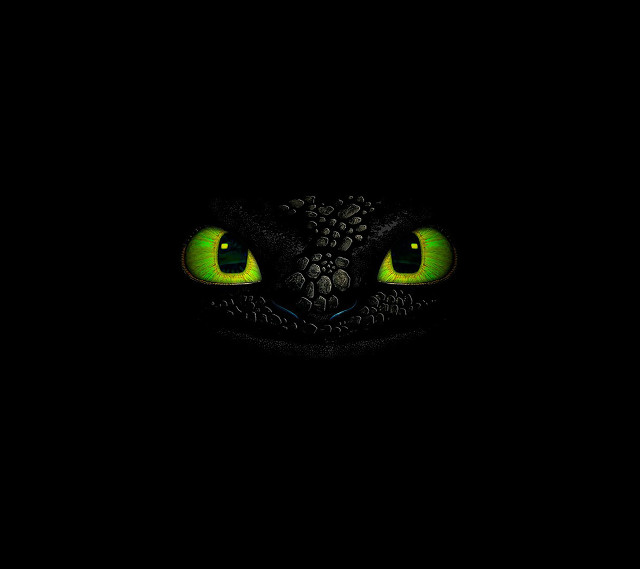 Black background green glowing eyes free wallpaper - medium preview image