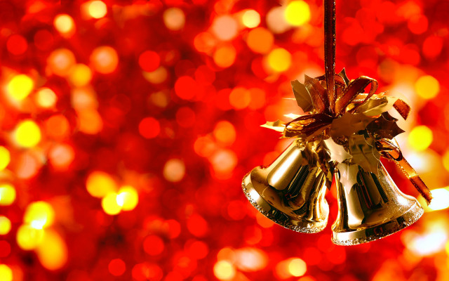 Bells hanging red string background free wallpaper - medium preview image